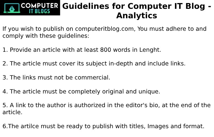 Guidelines for Computer IT Blog - Analytics